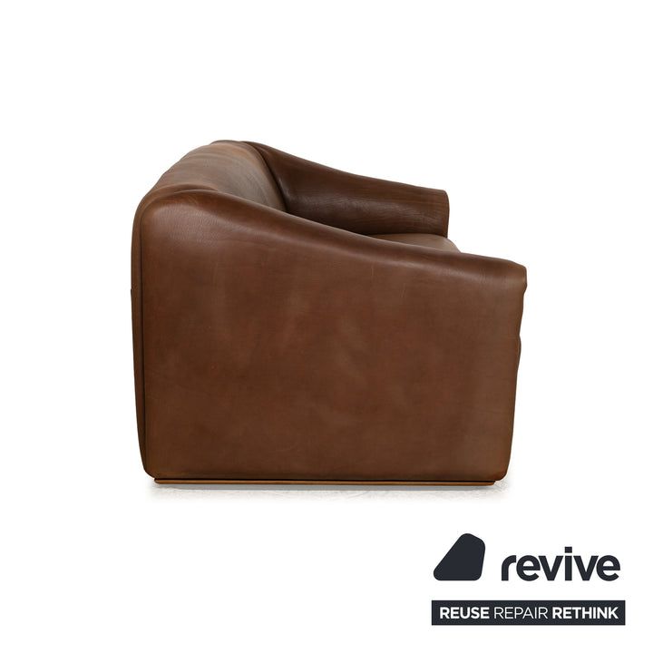 De Sede DS-47 Leder Dreisitzer Dunkelbraun Sofa Couch manuelle Funktion