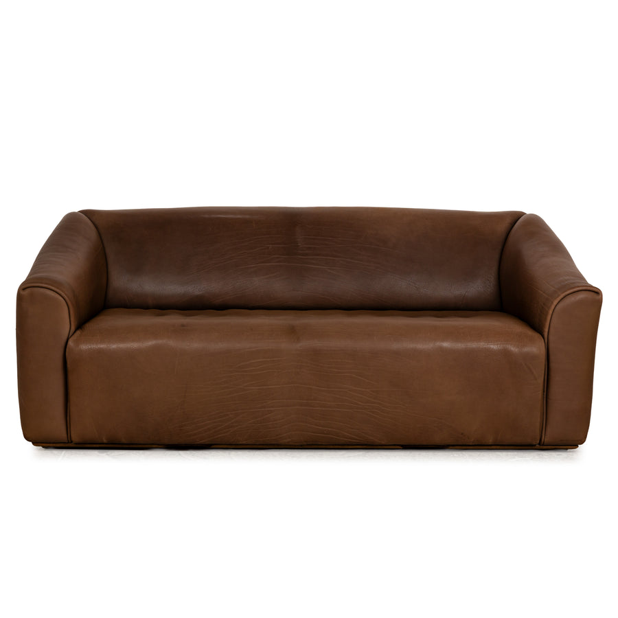 De Sede DS-47 Leder Dreisitzer Dunkelbraun Sofa Couch manuelle Funktion