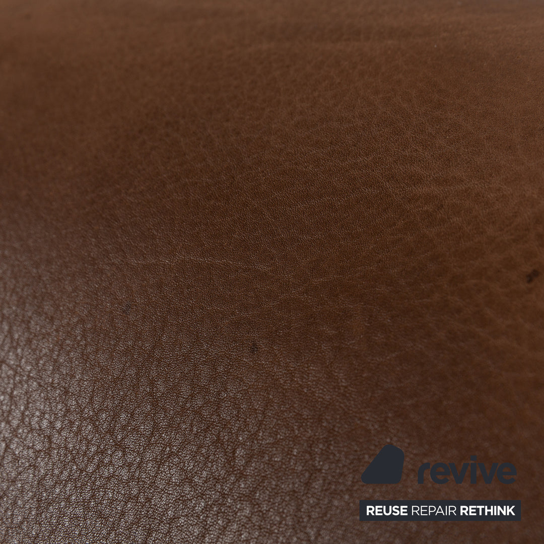 De Sede DS-47 Leder Dreisitzer Dunkelbraun Sofa Couch manuelle Funktion