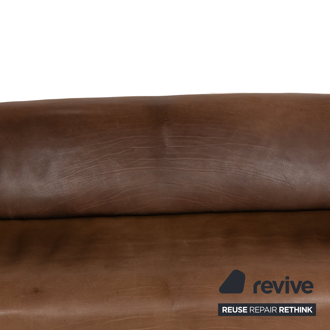 De Sede DS-47 Leder Dreisitzer Dunkelbraun Sofa Couch manuelle Funktion