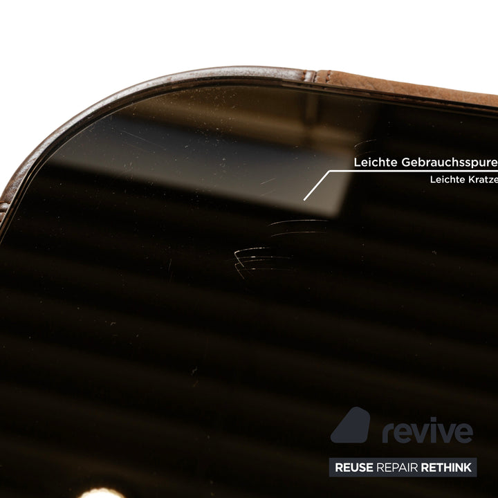 De Sede DS-47 Leder Glas Couchtisch Braun