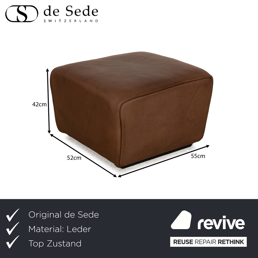 De Sede DS-47 Leder Hocker Dunkelbraun