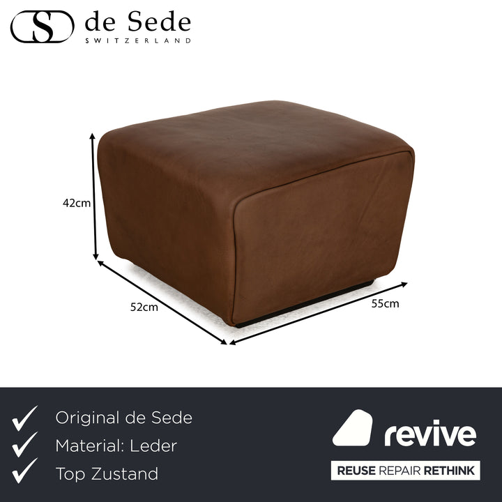 De Sede DS-47 Leder Hocker Dunkelbraun