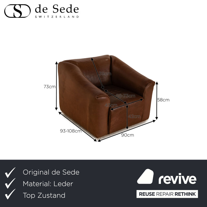 de Sede DS 47 leather armchair brown