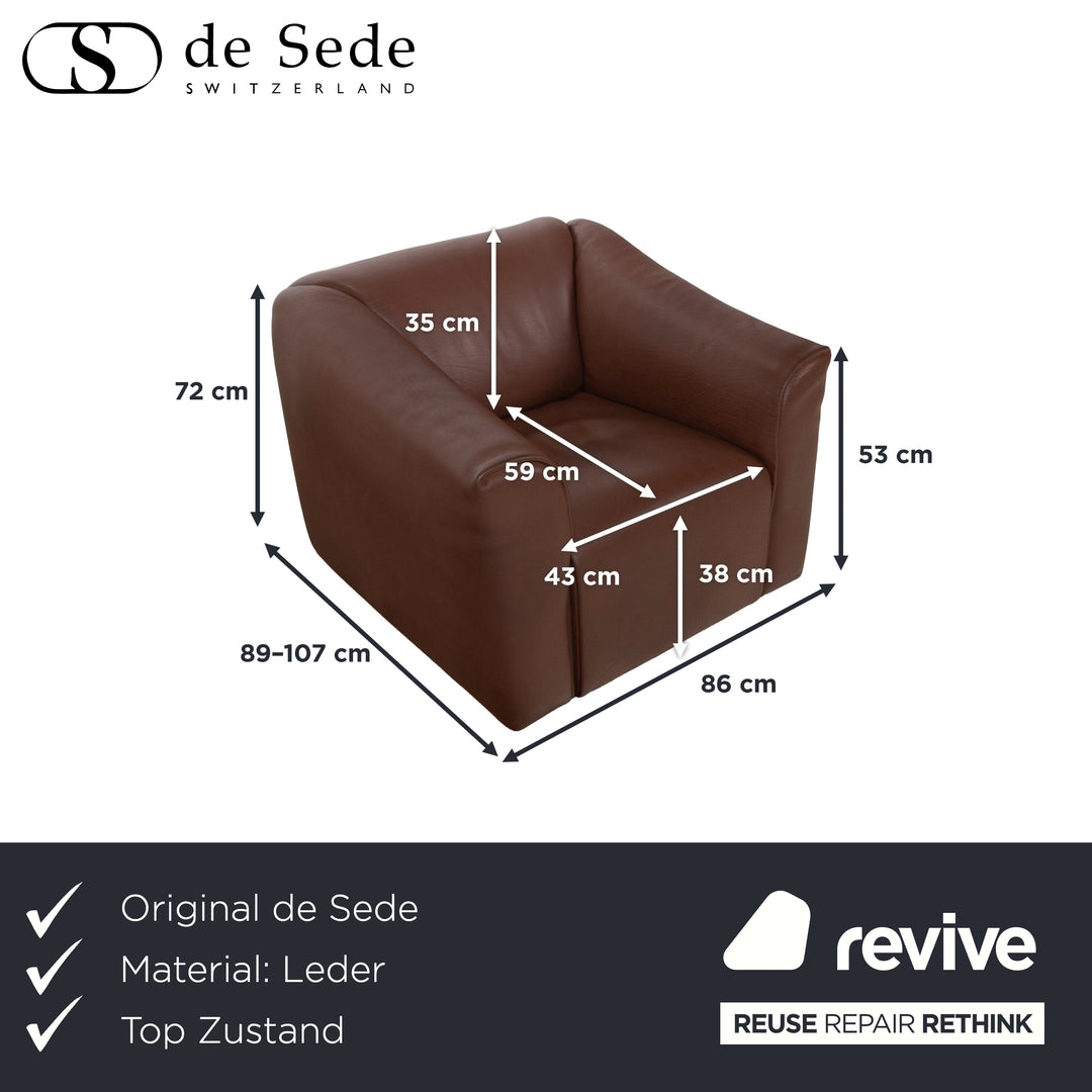 de Sede DS-47 Leder Sessel Braun manuelle Funktion