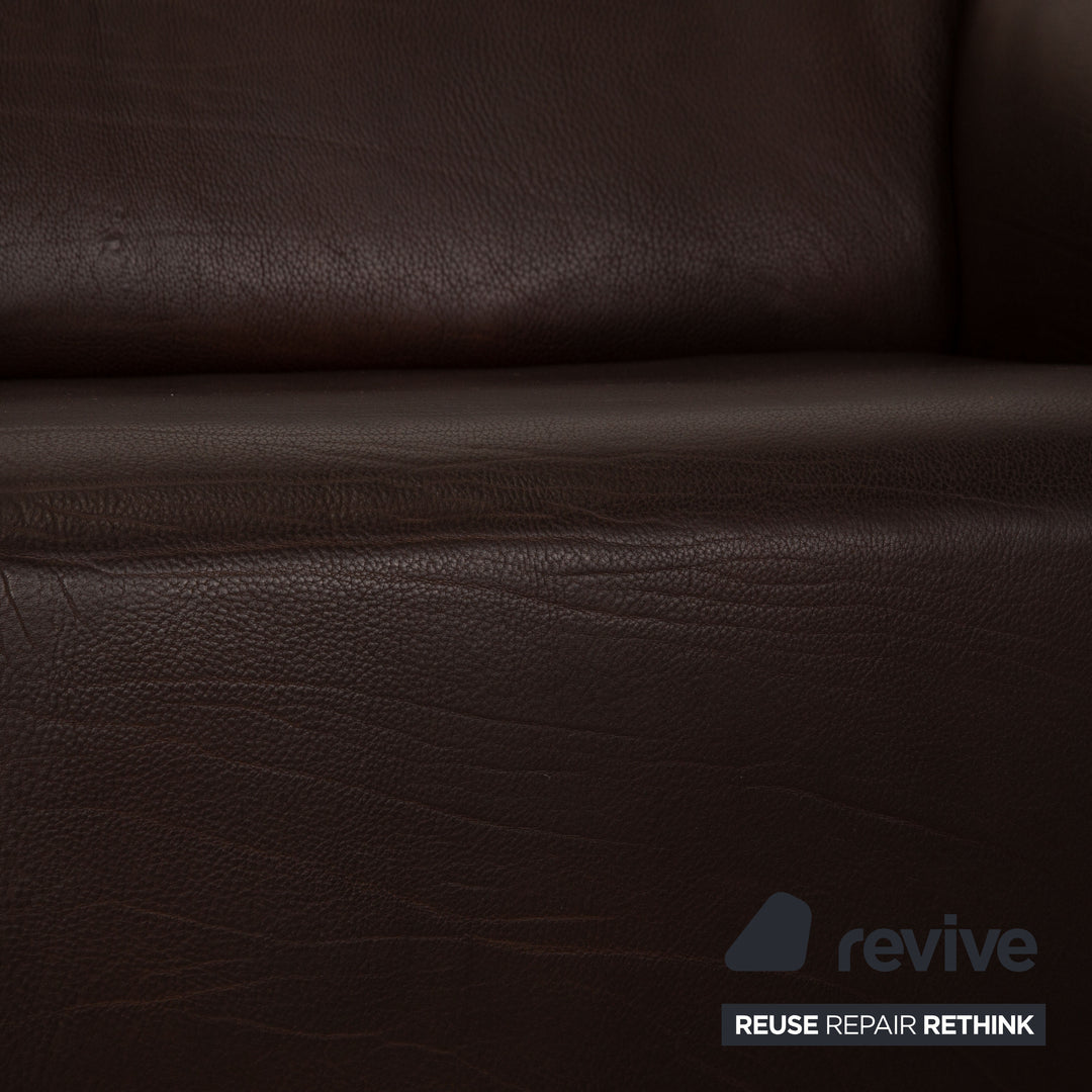 De Sede ds 47 Leder Sofa Braun Dunkelbraun Dreisitzer Couch