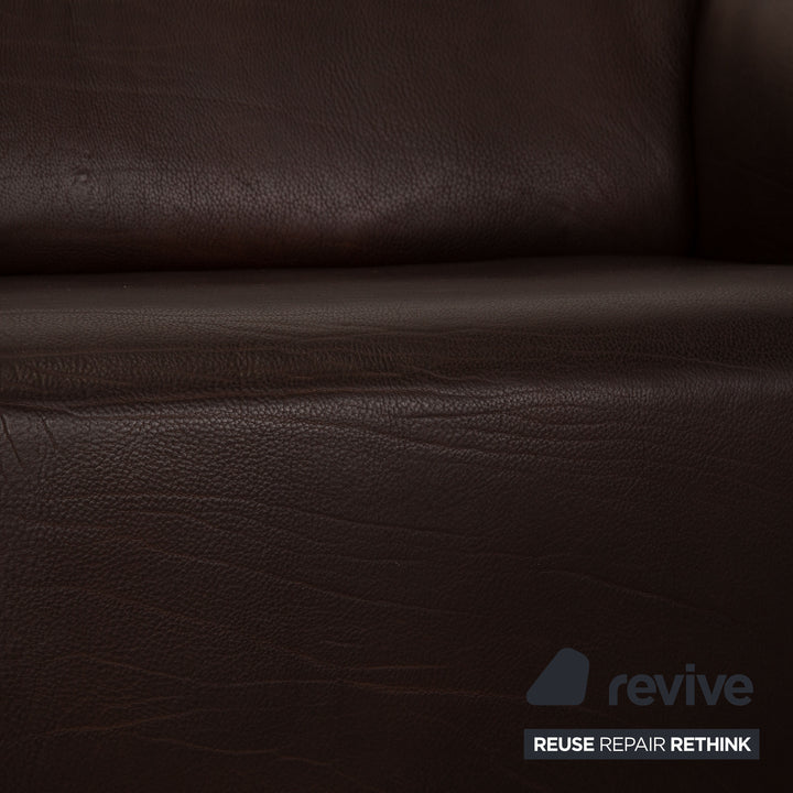 De Sede ds 47 Leder Sofa Braun Dunkelbraun Dreisitzer Couch