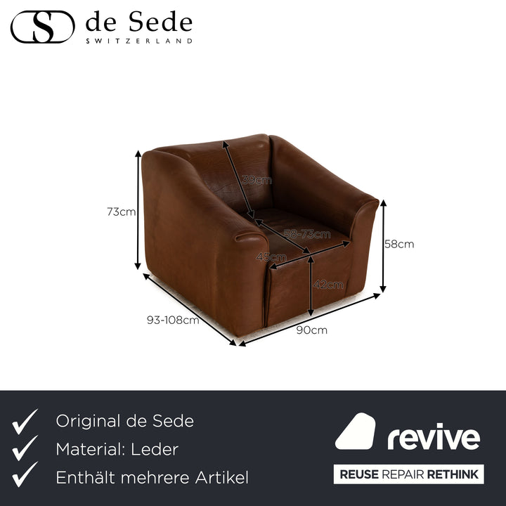 de Sede DS 47 leather sofa set brown