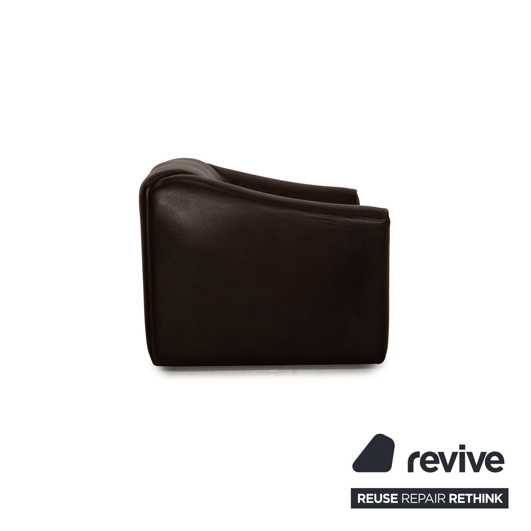 De Sede ds 47 Leder Sofa Garnitur Dunkelbraun Dreisitzer Zweisitzer Sessel Couch