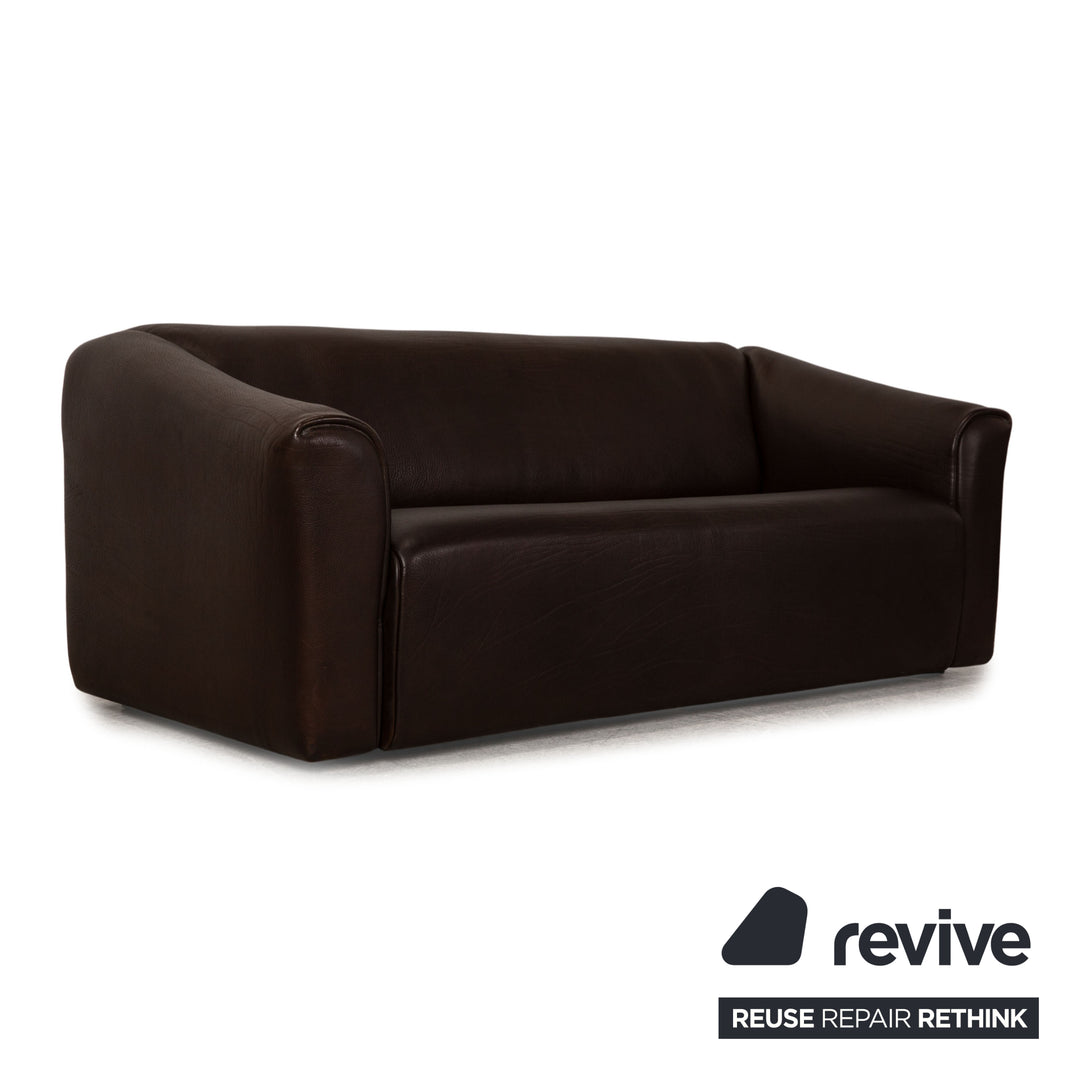 De Sede ds 47 Leder Sofa Garnitur Dunkelbraun Dreisitzer Zweisitzer Sessel Couch
