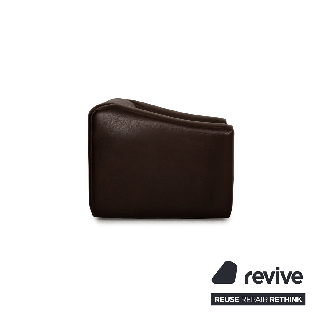 De Sede ds 47 Leder Sofa Garnitur Dunkelbraun Dreisitzer Zweisitzer Sessel Couch