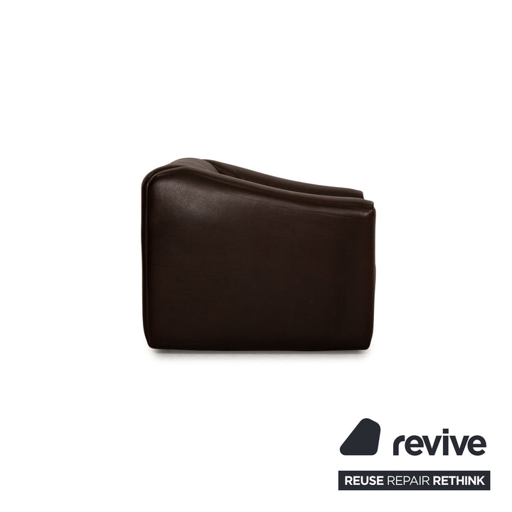De Sede ds 47 Leder Sofa Garnitur Dunkelbraun Dreisitzer Zweisitzer Sessel Couch