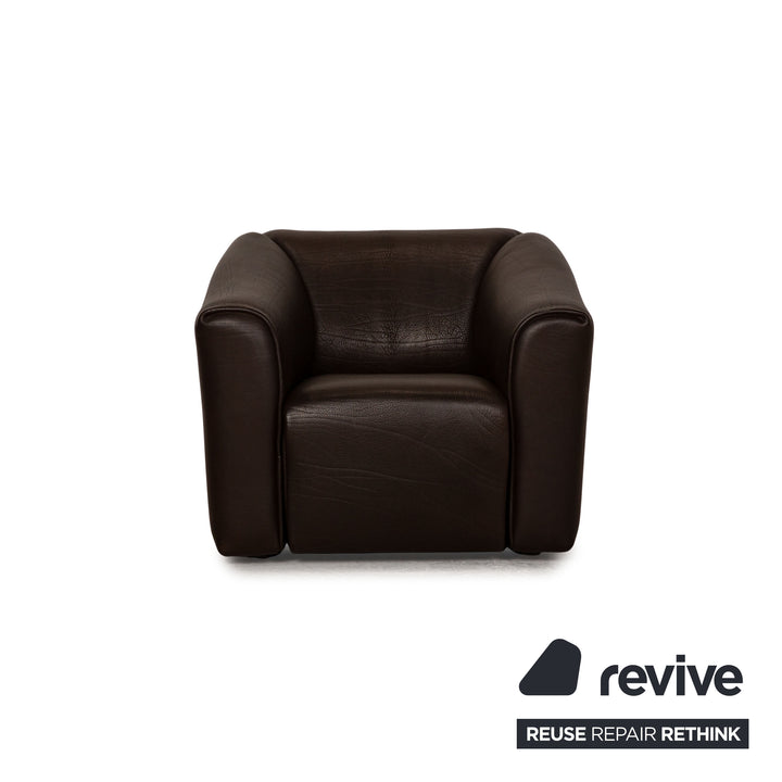 De Sede ds 47 Leder Sofa Garnitur Dunkelbraun Dreisitzer Zweisitzer Sessel Couch