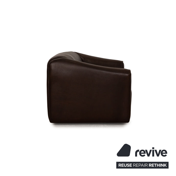 De Sede ds 47 Leder Sofa Garnitur Dunkelbraun Dreisitzer Zweisitzer Sessel Couch