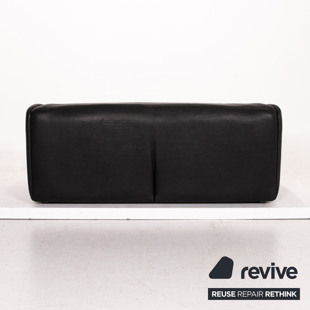 de Sede DS 47 Leder Sofa Schwarz Dreisitzer Couch #14490