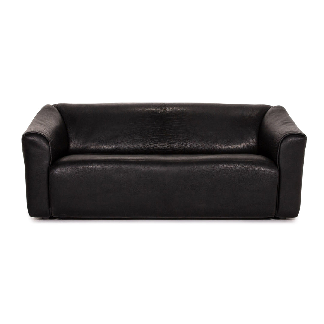 de Sede DS 47 Leather Sofa Black Three Seater Couch #14490