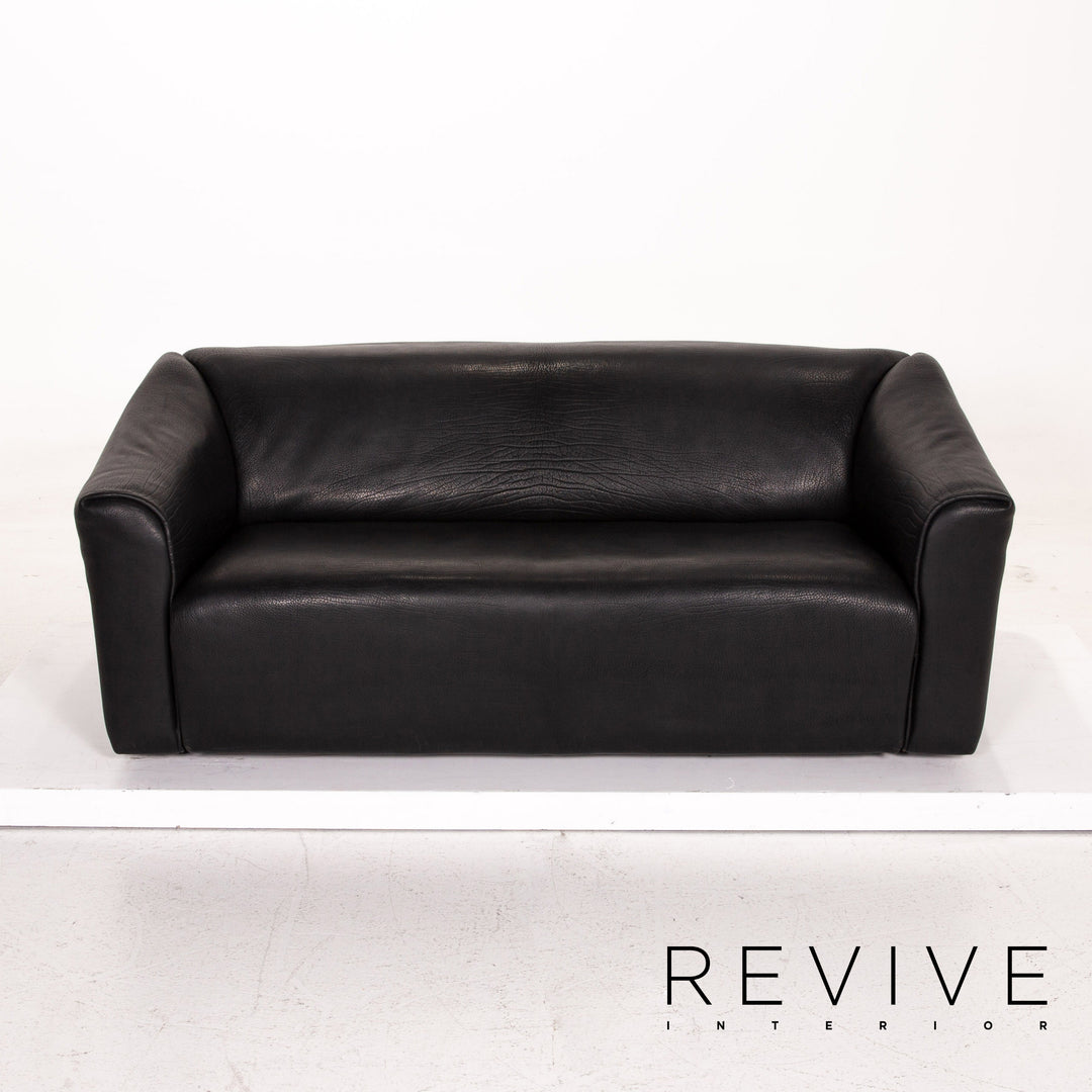 de Sede DS 47 Leder Sofa Schwarz Dreisitzer Couch #15286