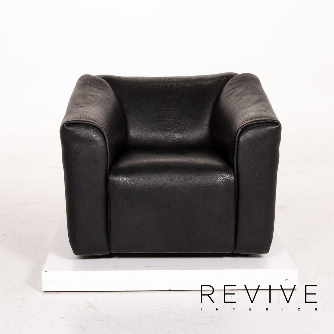 de Sede DS 47 Leder Sofa Schwarz Dreisitzer Couch #15286