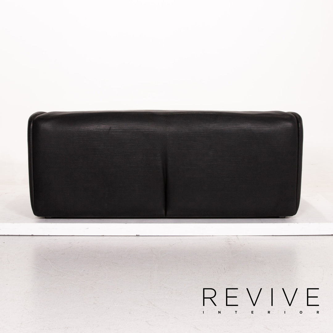 de Sede DS 47 Leder Sofa Schwarz Dreisitzer Couch #15286