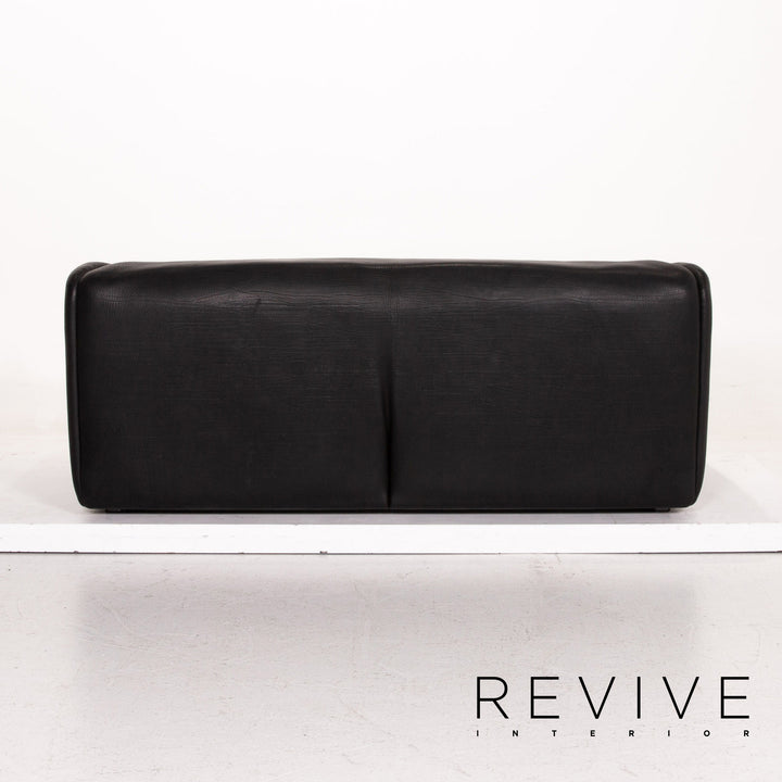 de Sede DS 47 Leder Sofa Schwarz Dreisitzer Couch #15286