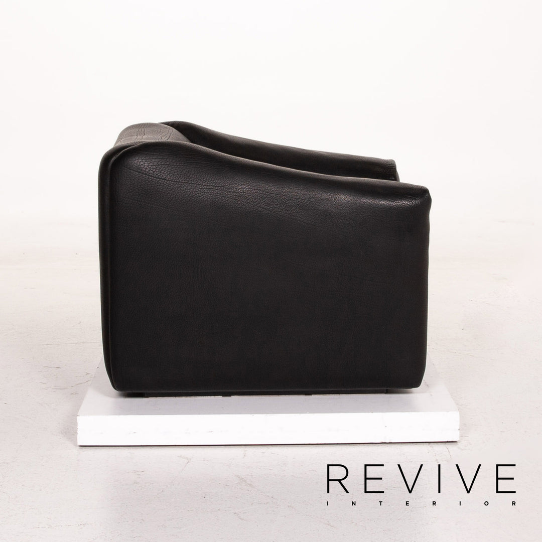 de Sede DS 47 Leder Sofa Schwarz Dreisitzer Couch #15286