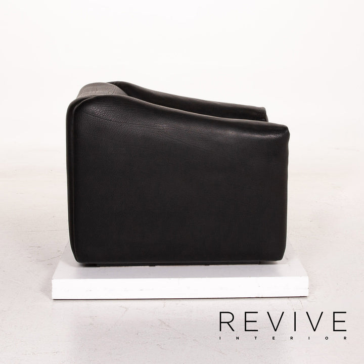 de Sede DS 47 Leder Sofa Schwarz Dreisitzer Couch #15286