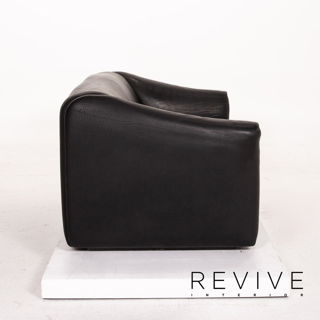 de Sede DS 47 Leder Sofa Schwarz Dreisitzer Couch #15286