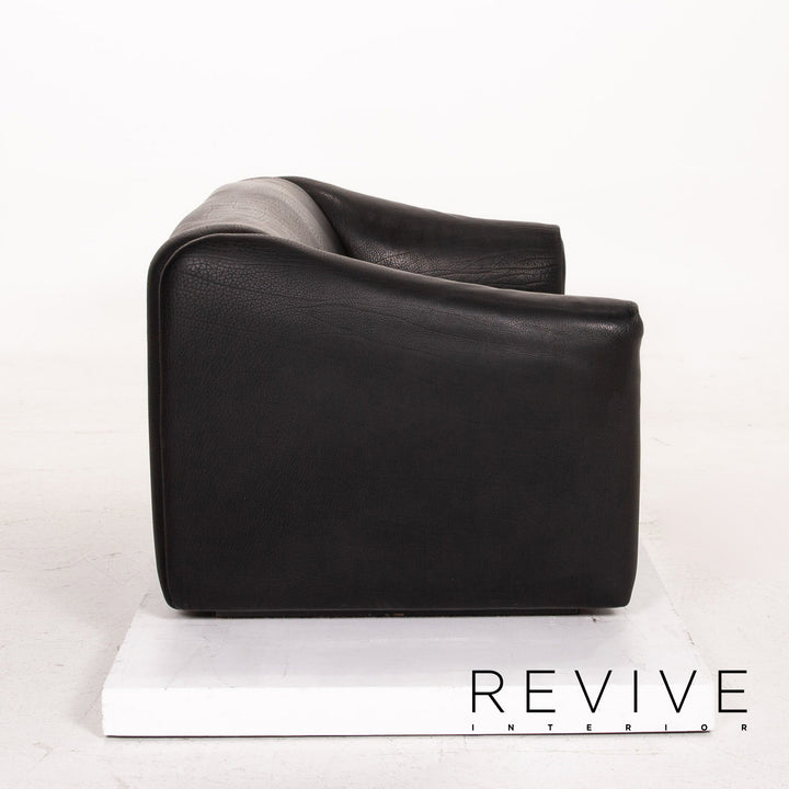 de Sede DS 47 Leder Sofa Schwarz Dreisitzer Couch #15286