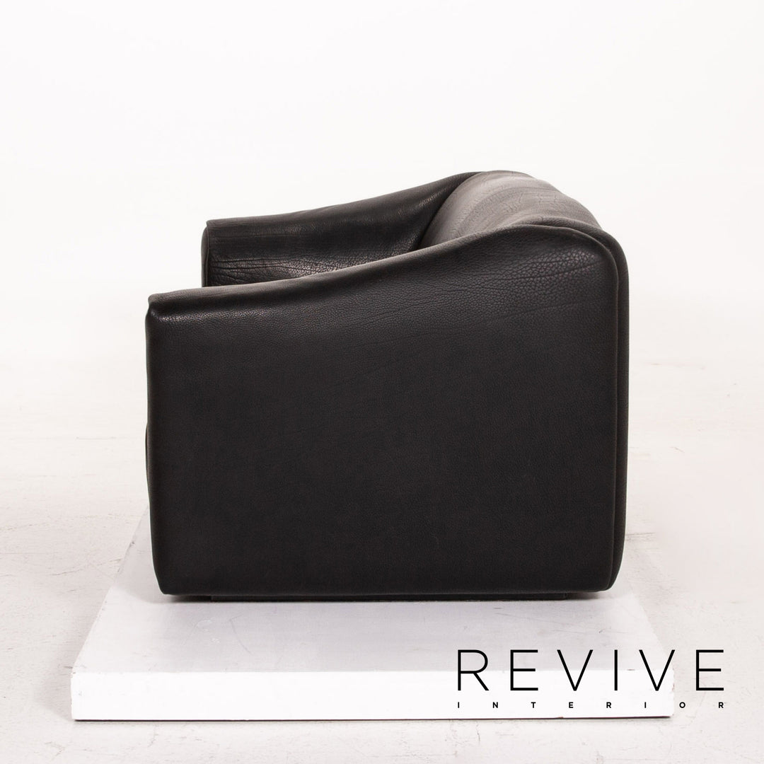 de Sede DS 47 Leder Sofa Schwarz Dreisitzer Couch #15286