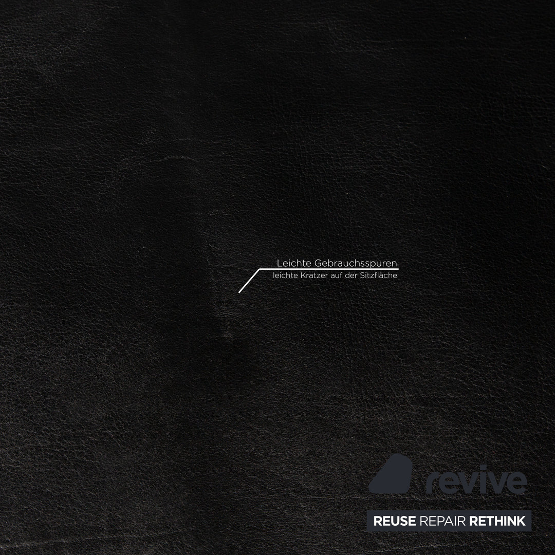 de Sede ds 47 Leder Sofa Schwarz Zweisitzer Couch