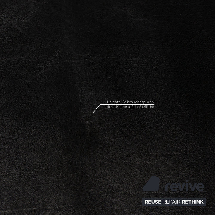 de Sede ds 47 Leder Sofa Schwarz Zweisitzer Couch