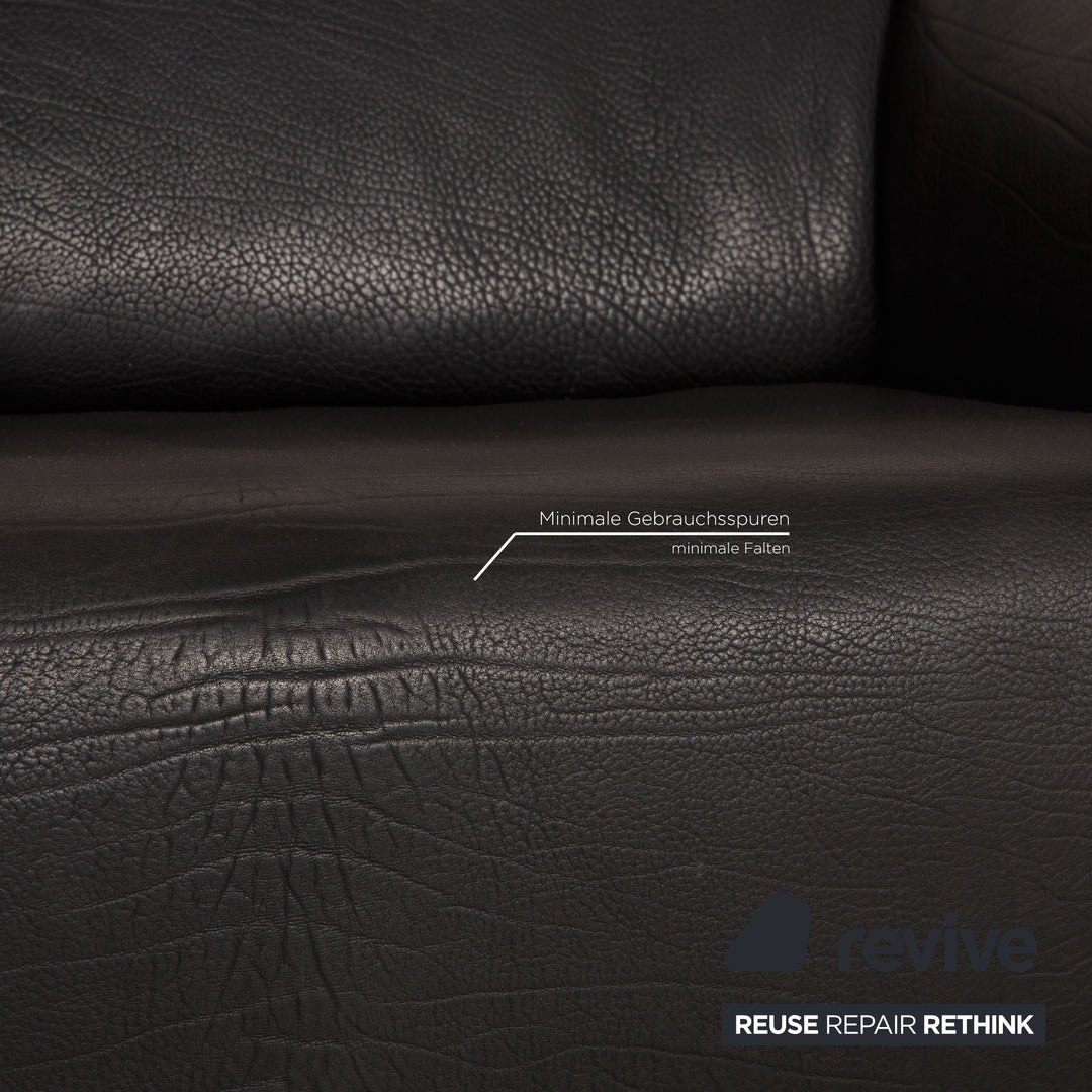 de Sede ds 47 Leder Sofa Schwarz Zweisitzer Couch