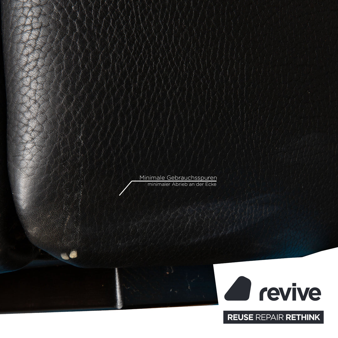de Sede ds 47 Leder Sofa Schwarz Zweisitzer Couch