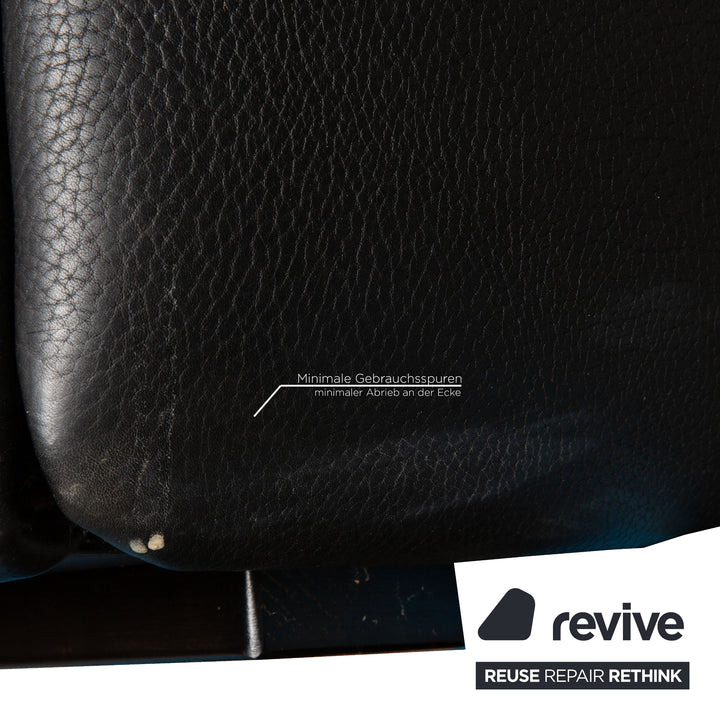 de Sede ds 47 Leder Sofa Schwarz Zweisitzer Couch