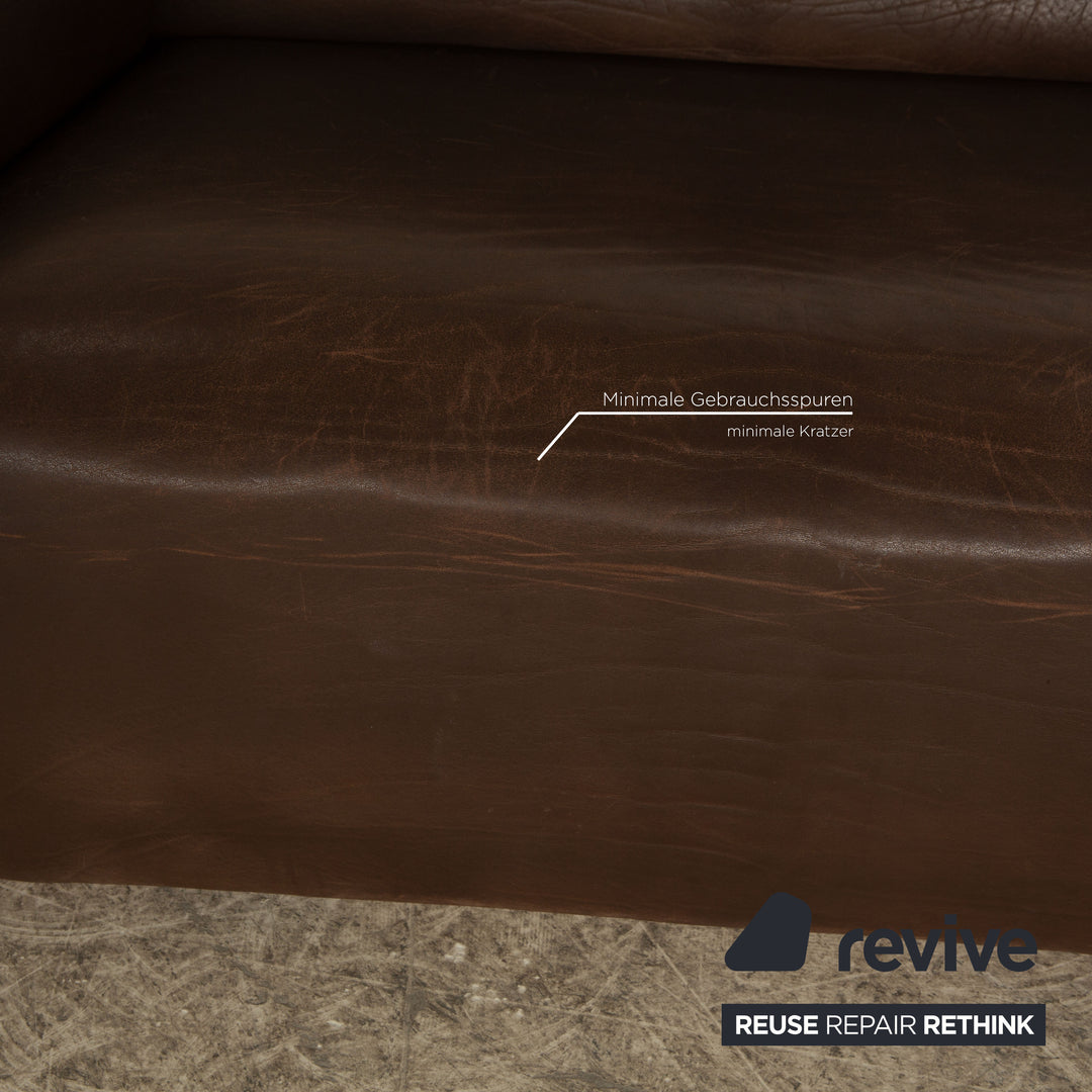 de Sede DS 47 Leder Zweisitzer Braun Sofa Couch manuelle Funktion