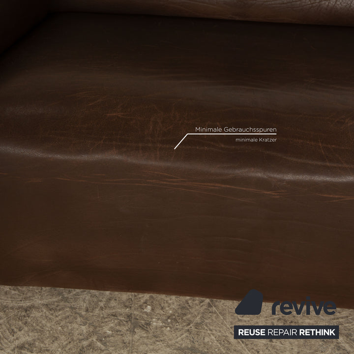 de Sede DS 47 Leder Zweisitzer Braun Sofa Couch manuelle Funktion