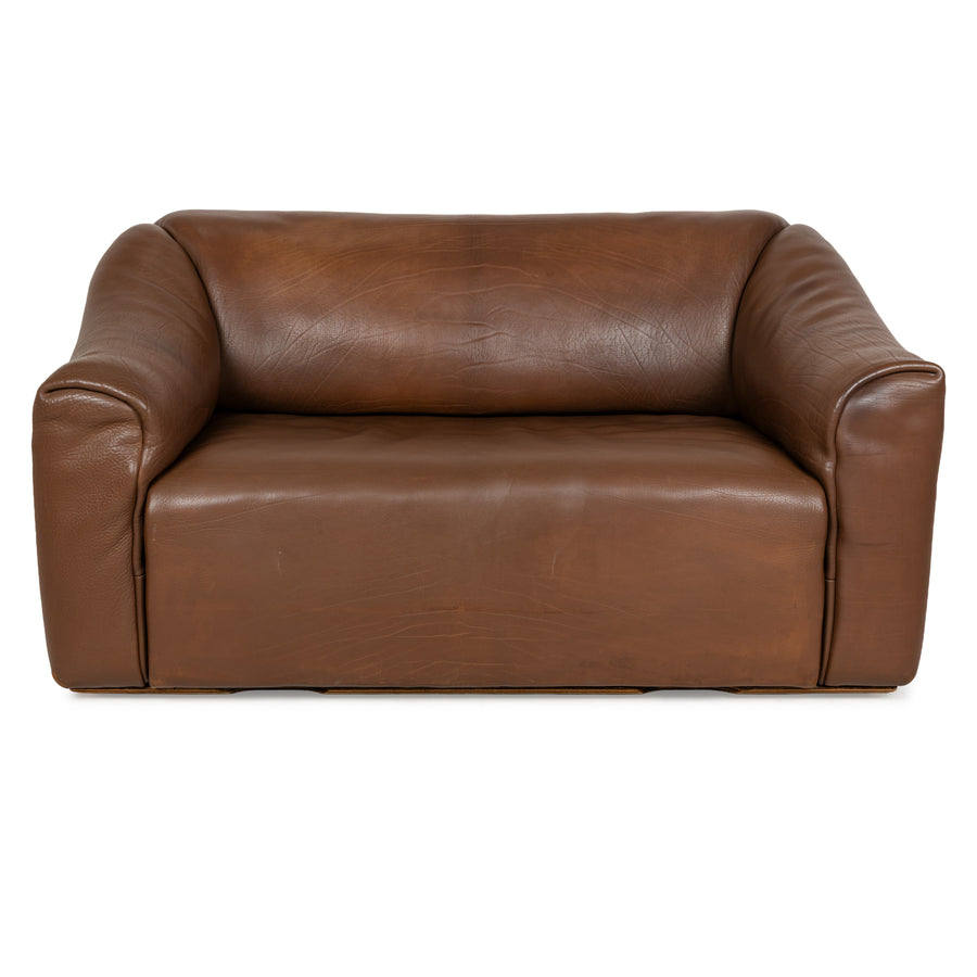 De Sede DS-47 Leder Zweisitzer Braun	Sofa Couch manuelle Funktion