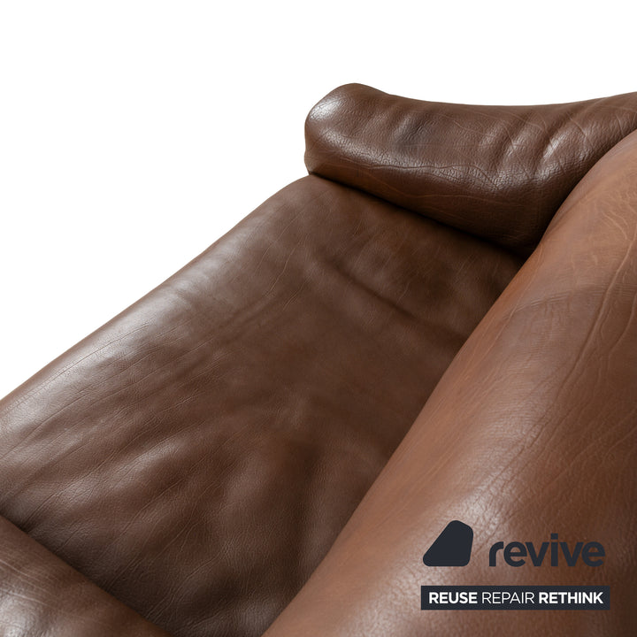 De Sede DS-47 Leder Zweisitzer Braun	Sofa Couch manuelle Funktion