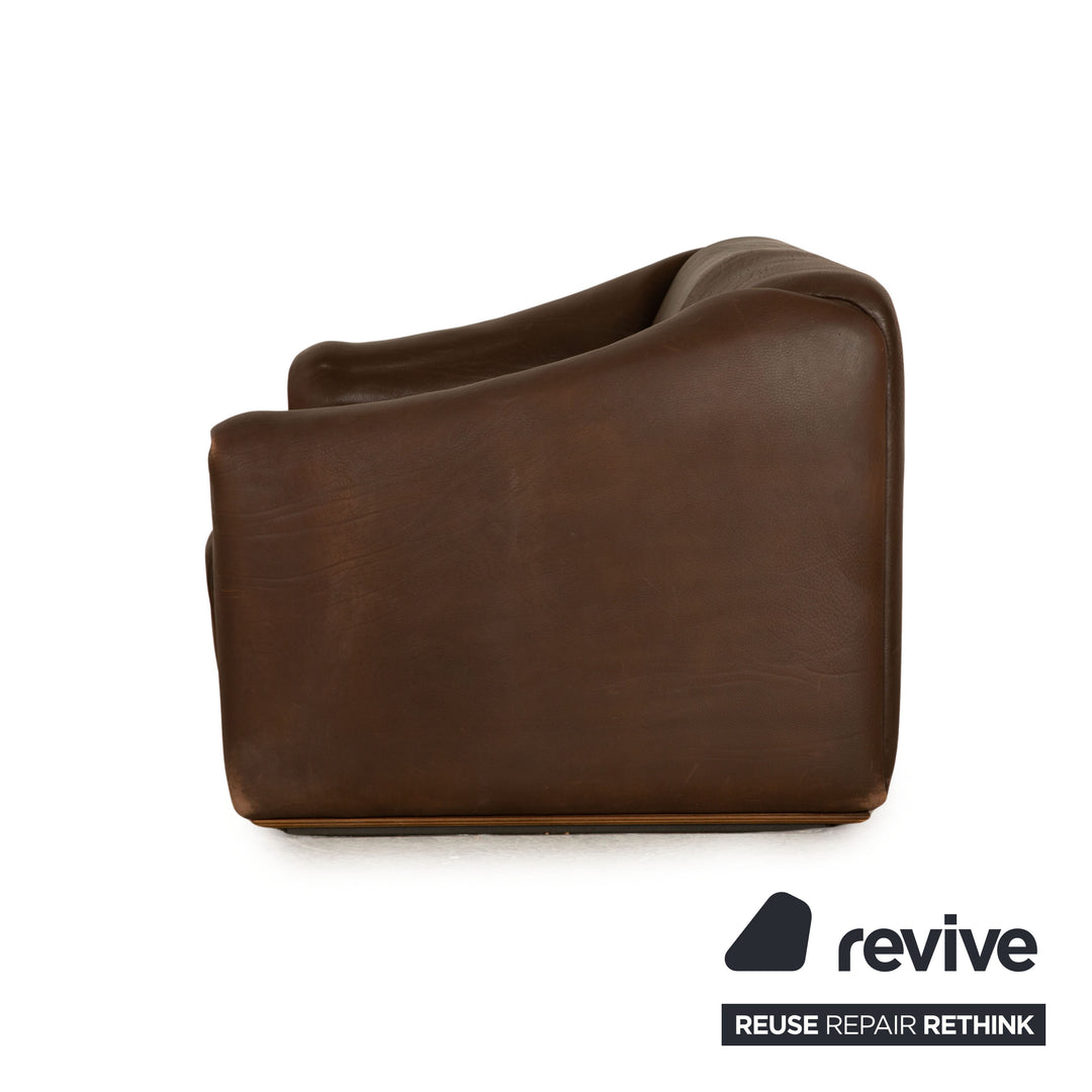 de Sede DS 47 Leder Zweisitzer Braun Sofa Couch manuelle Funktion