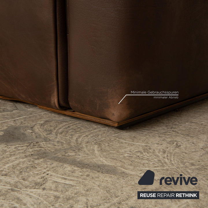 de Sede DS 47 Leder Zweisitzer Braun Sofa Couch manuelle Funktion