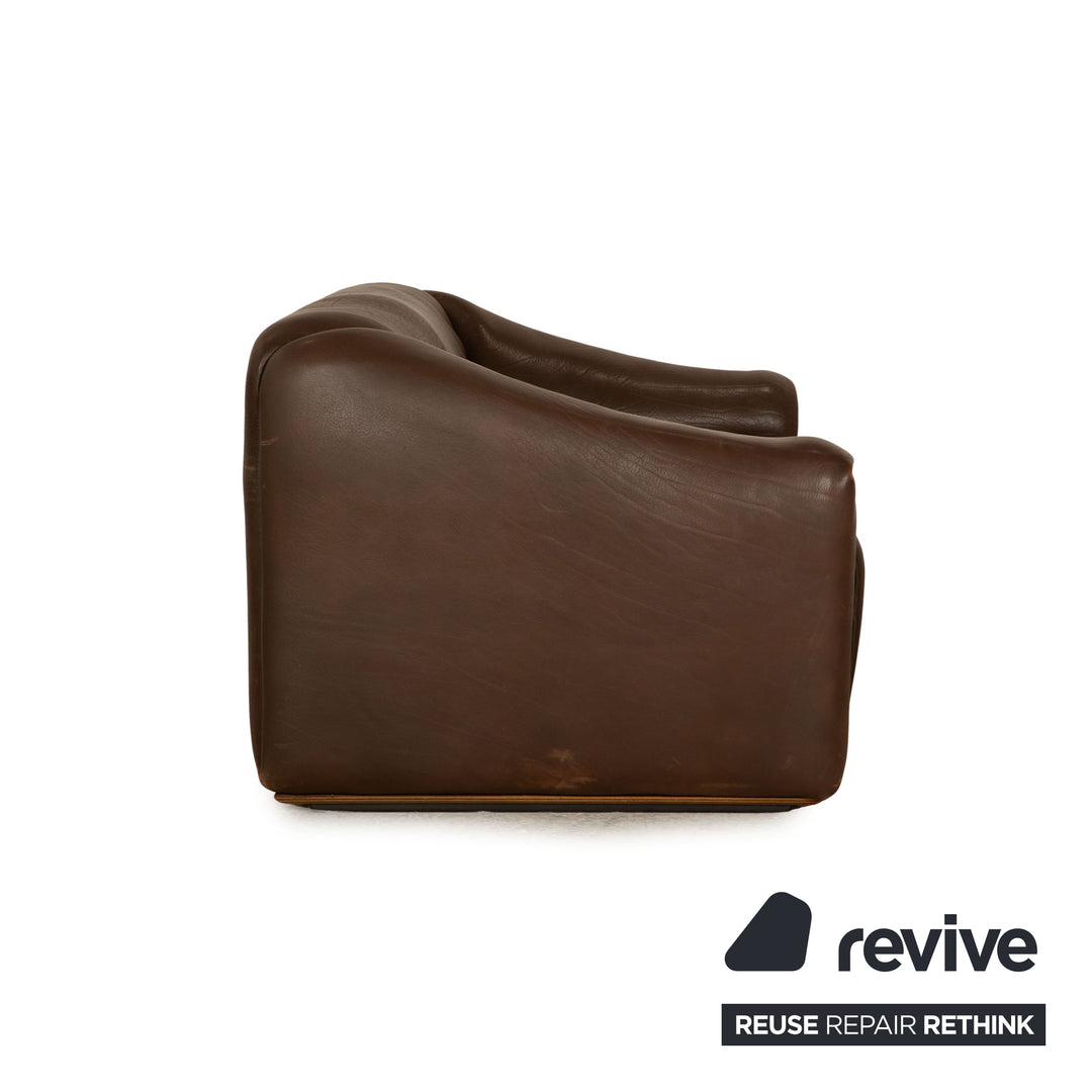 de Sede DS 47 Leder Zweisitzer Braun Sofa Couch manuelle Funktion