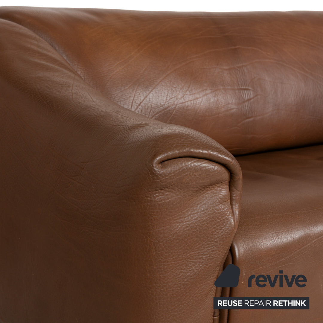 De Sede DS-47 Leder Zweisitzer Braun	Sofa Couch manuelle Funktion