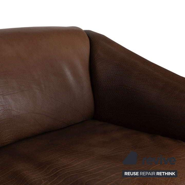 de Sede DS-47 Leder Zweisitzer Braun Cognac Sofa Couch Vintage manuelle Funktion