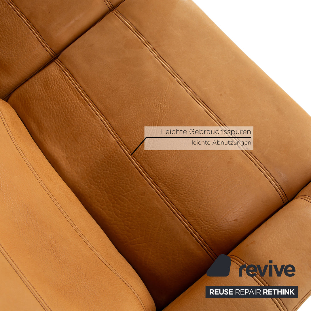 de Sede DS 50 Leather Two-Seater Beige Sofa Couch