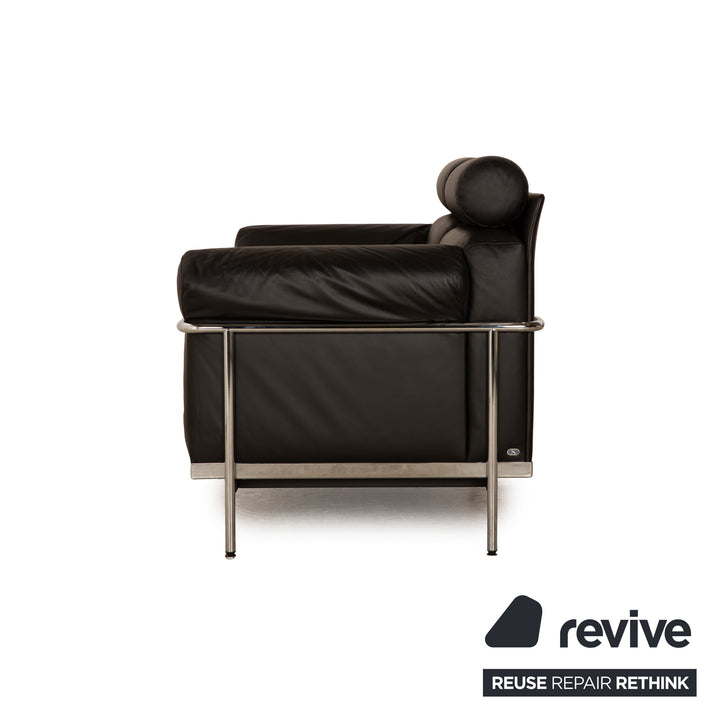de Sede DS 560 Leder Zweisitzer Schwarz inkl. Kopfstütze Bauhaus Sofa Couch
