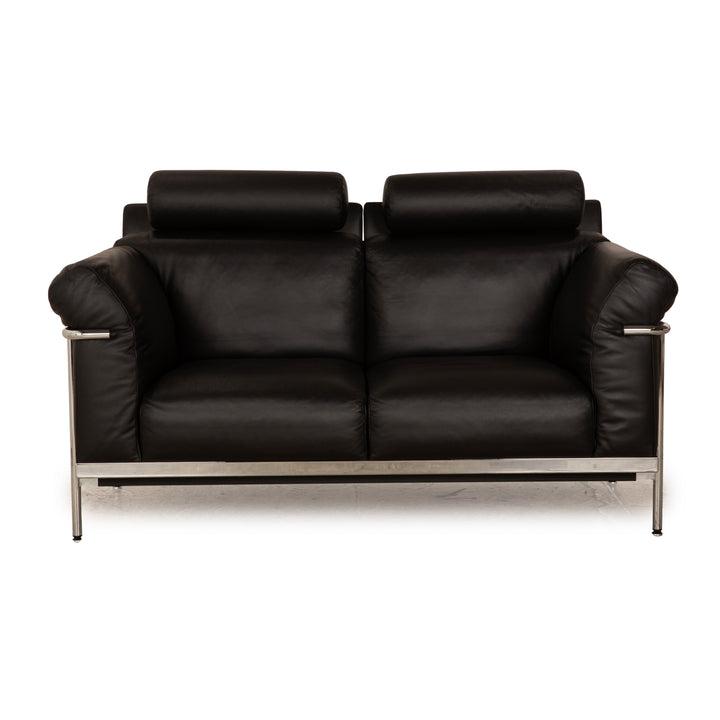 de Sede DS 560 Leder Zweisitzer Schwarz inkl. Kopfstütze Bauhaus Sofa Couch