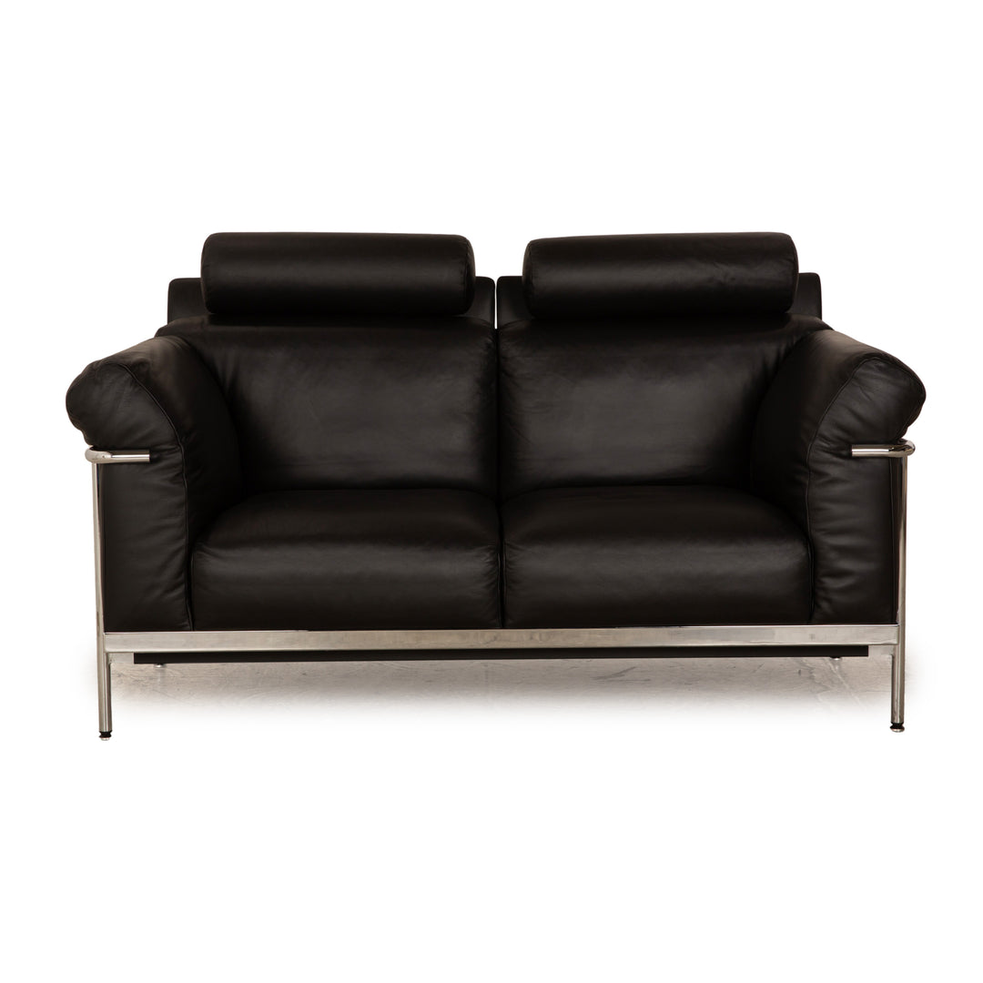 de Sede DS 560 Leather Two-Seater Black incl. Headrest Bauhaus Sofa Couch