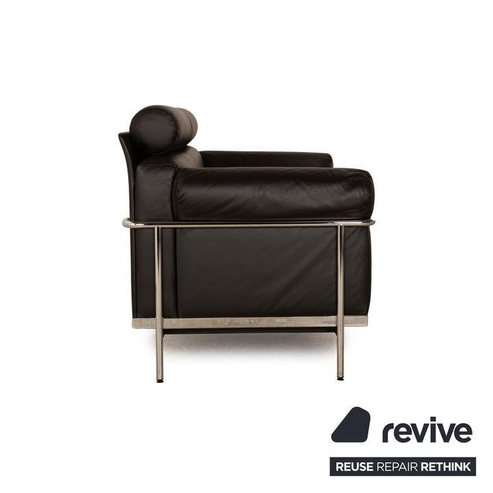 de Sede DS 560 Leder Zweisitzer Schwarz inkl. Kopfstütze Bauhaus Sofa Couch