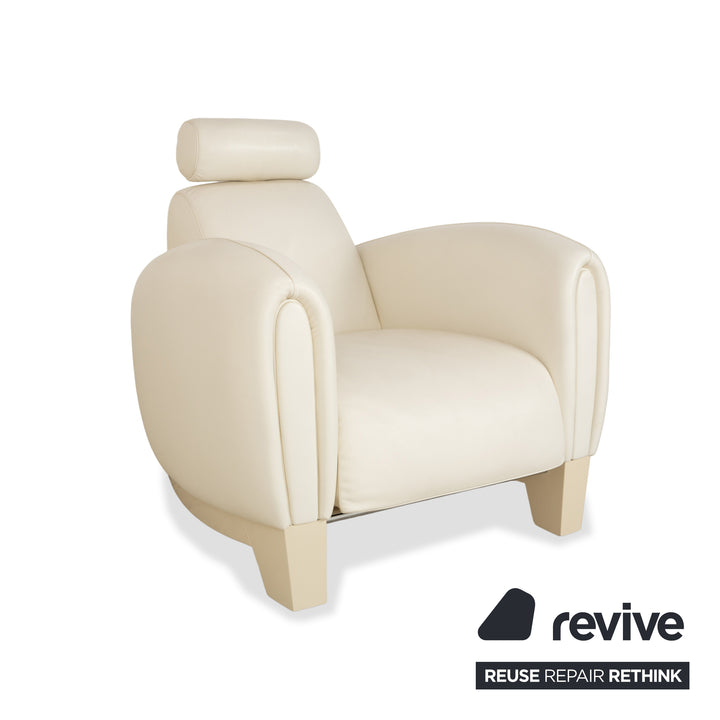 Fauteuil en cuir de Sede DS-57 Crème Blanc Beige Fonction manuelle