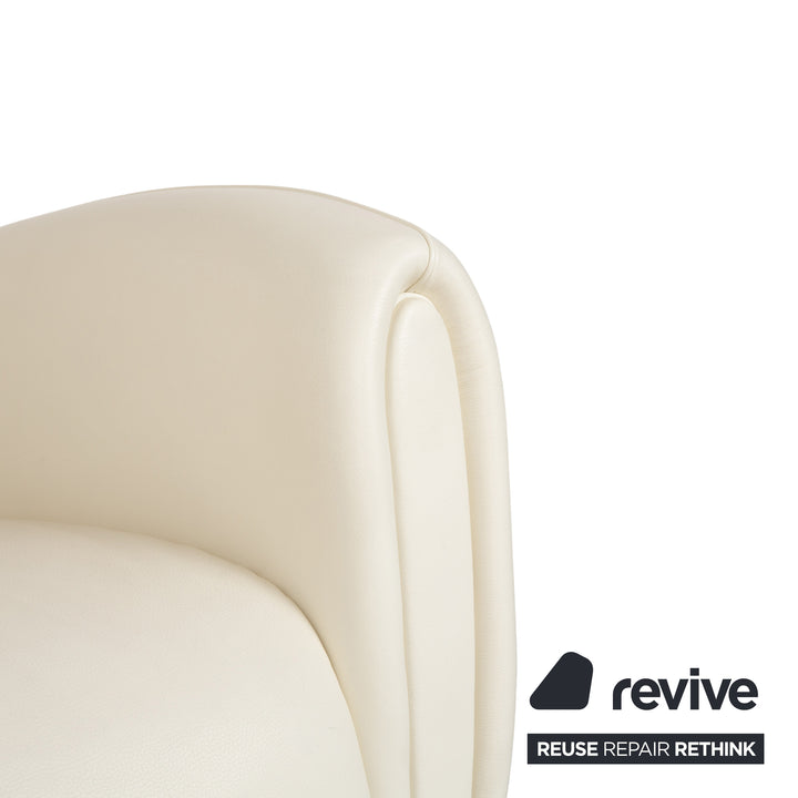 de Sede DS-57 Leather Armchair Cream White Beige Manual Function